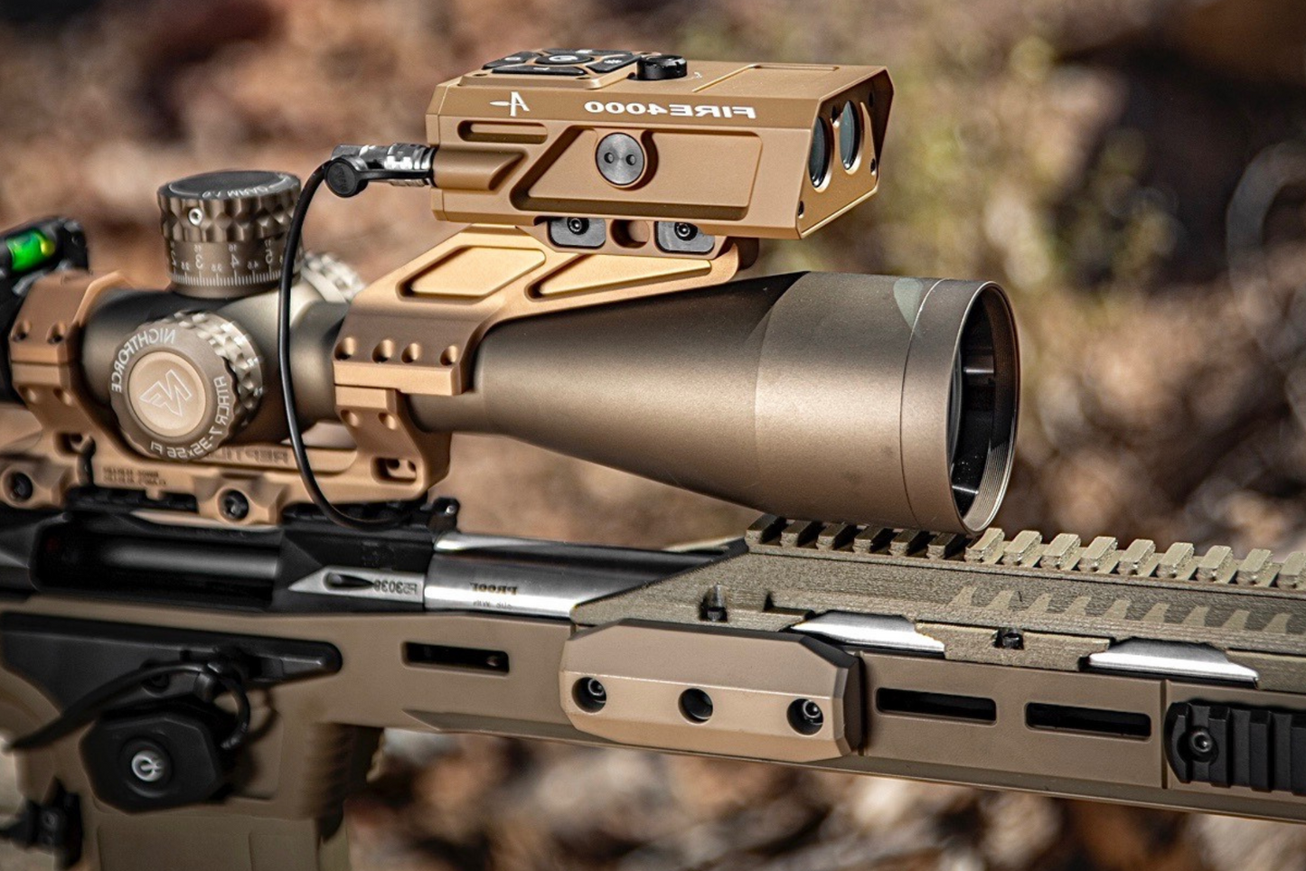 Tango FIRE4000 mounted on a precision rifle chassis